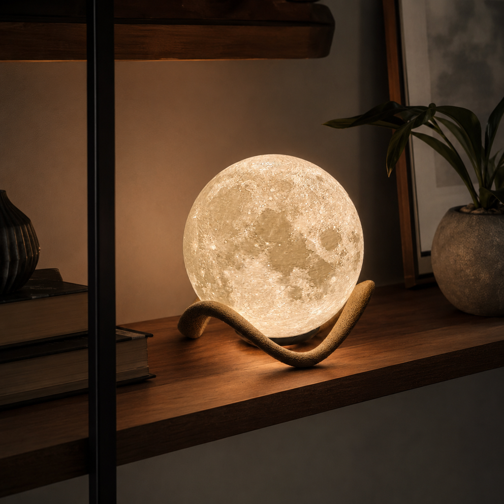 Moon LED Lamp with Replaceable Surface Light | 3-ft Wire with Switch
