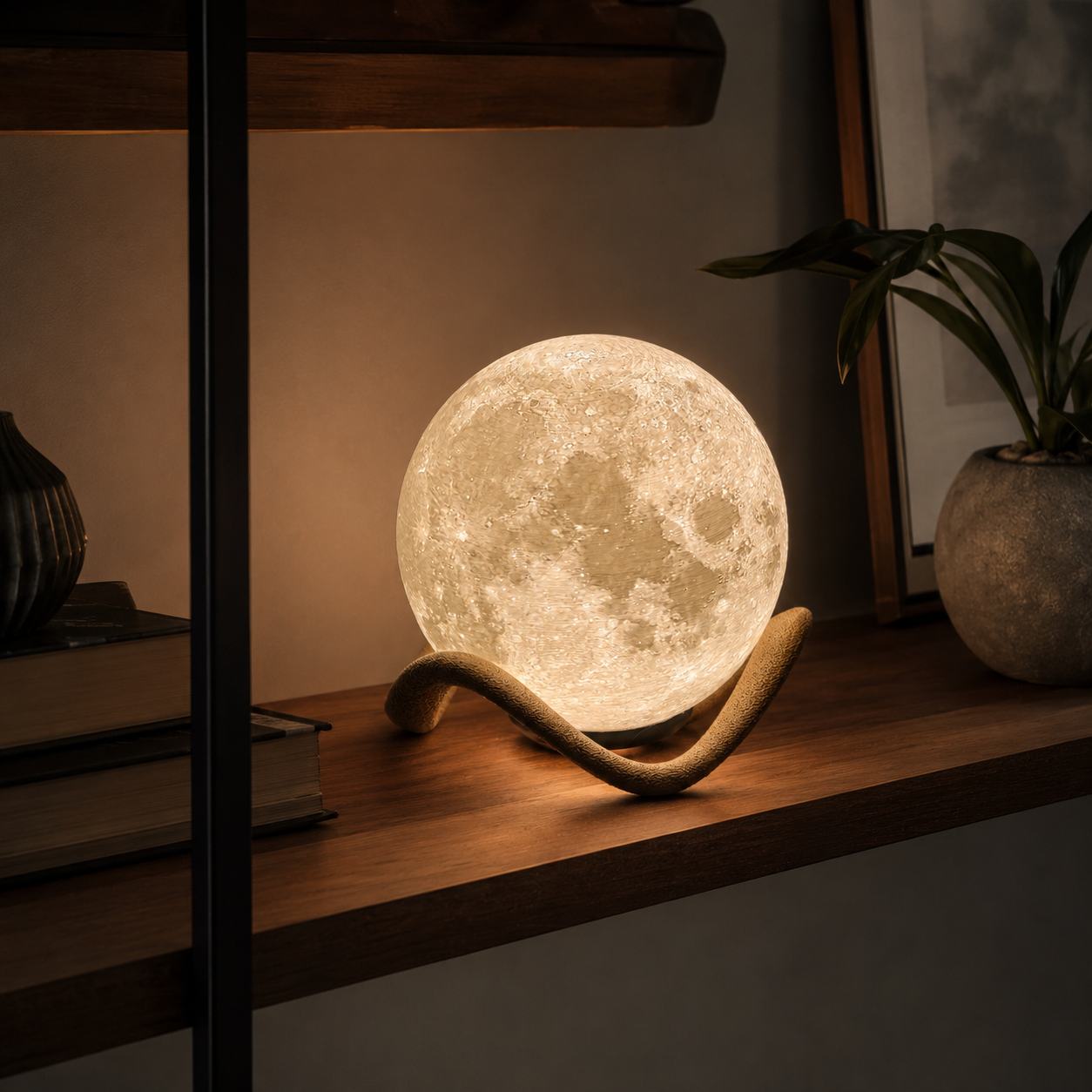 Moon LED Lamp with Replaceable Surface Light | 3-ft Wire with Switch