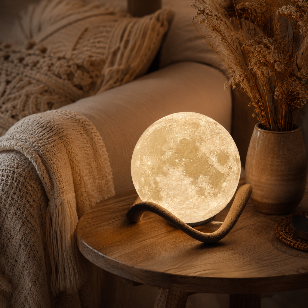 Moon LED Lamp with Replaceable Surface Light | 3-ft Wire with Switch