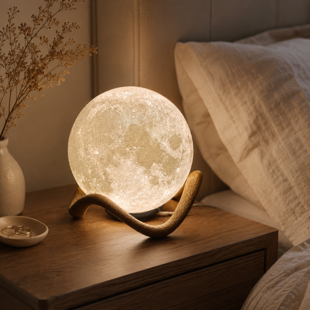 Moon LED Lamp with Replaceable Surface Light | 3-ft Wire with Switch