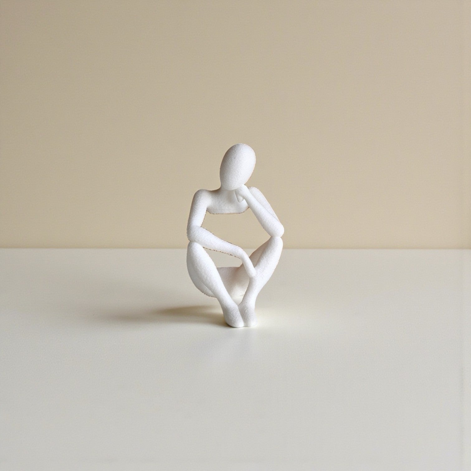 The Thinker – Minimal Abstract Sitting Sculpture
