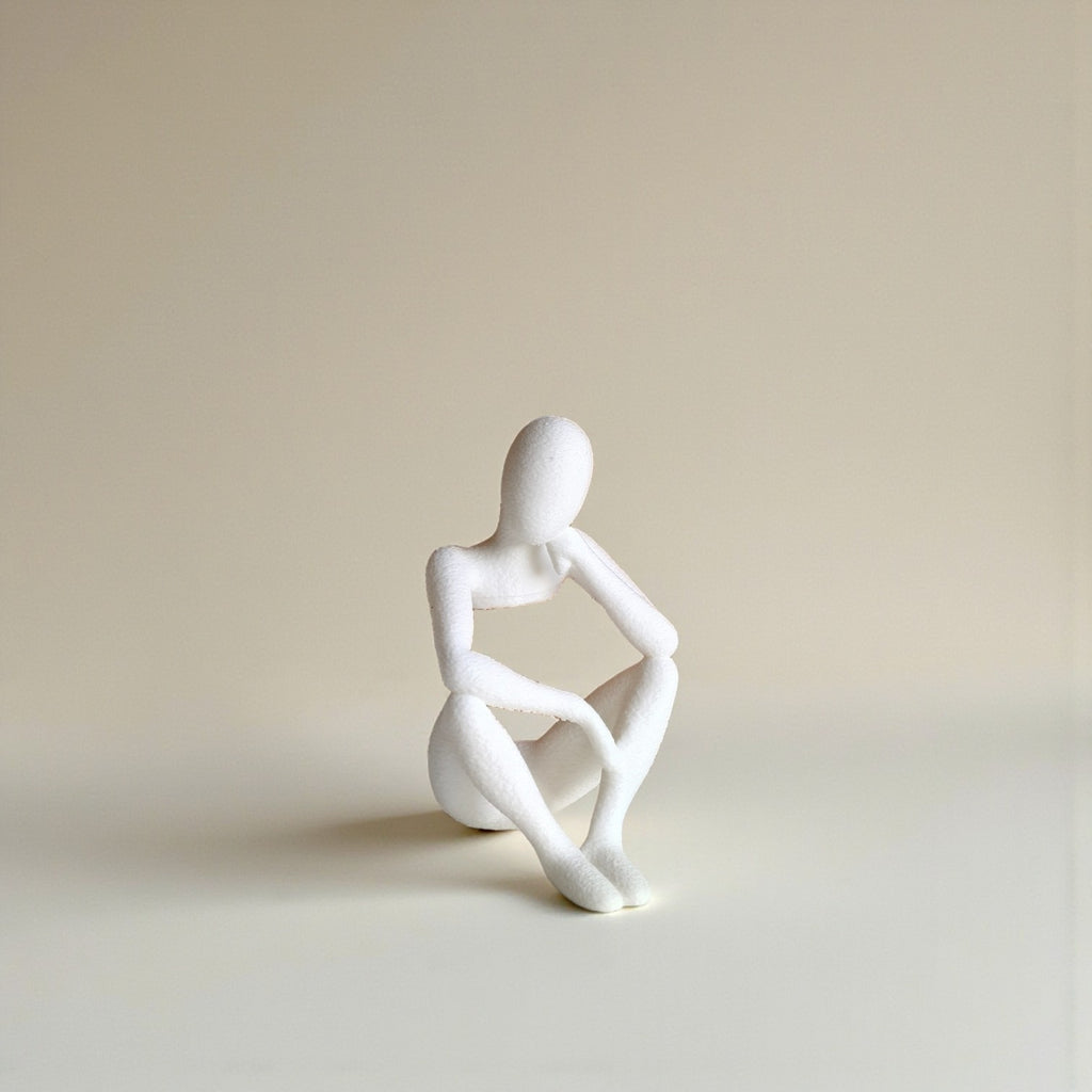 The Thinker – Minimal Abstract Sitting Sculpture