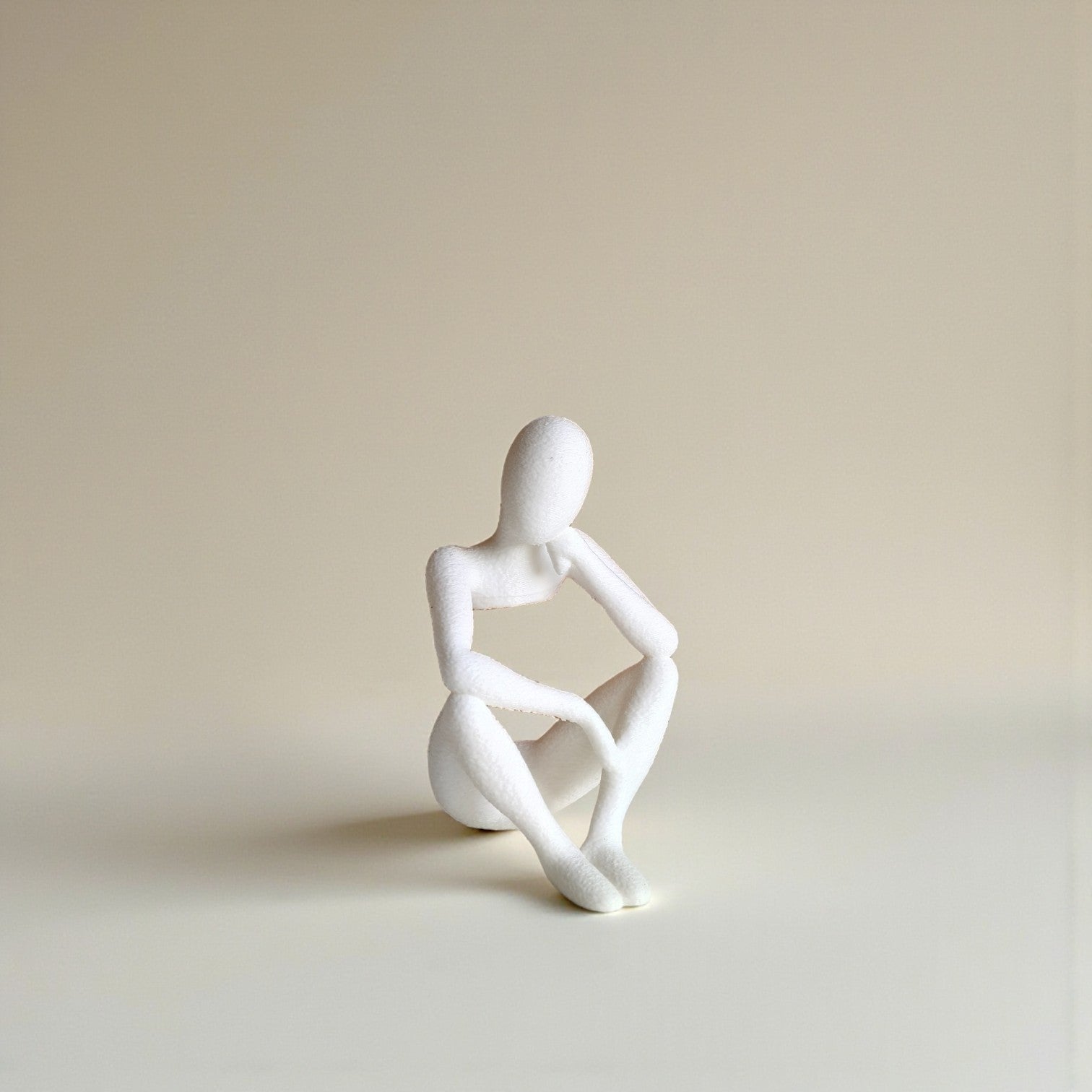 The Thinker – Minimal Abstract Sitting Sculpture