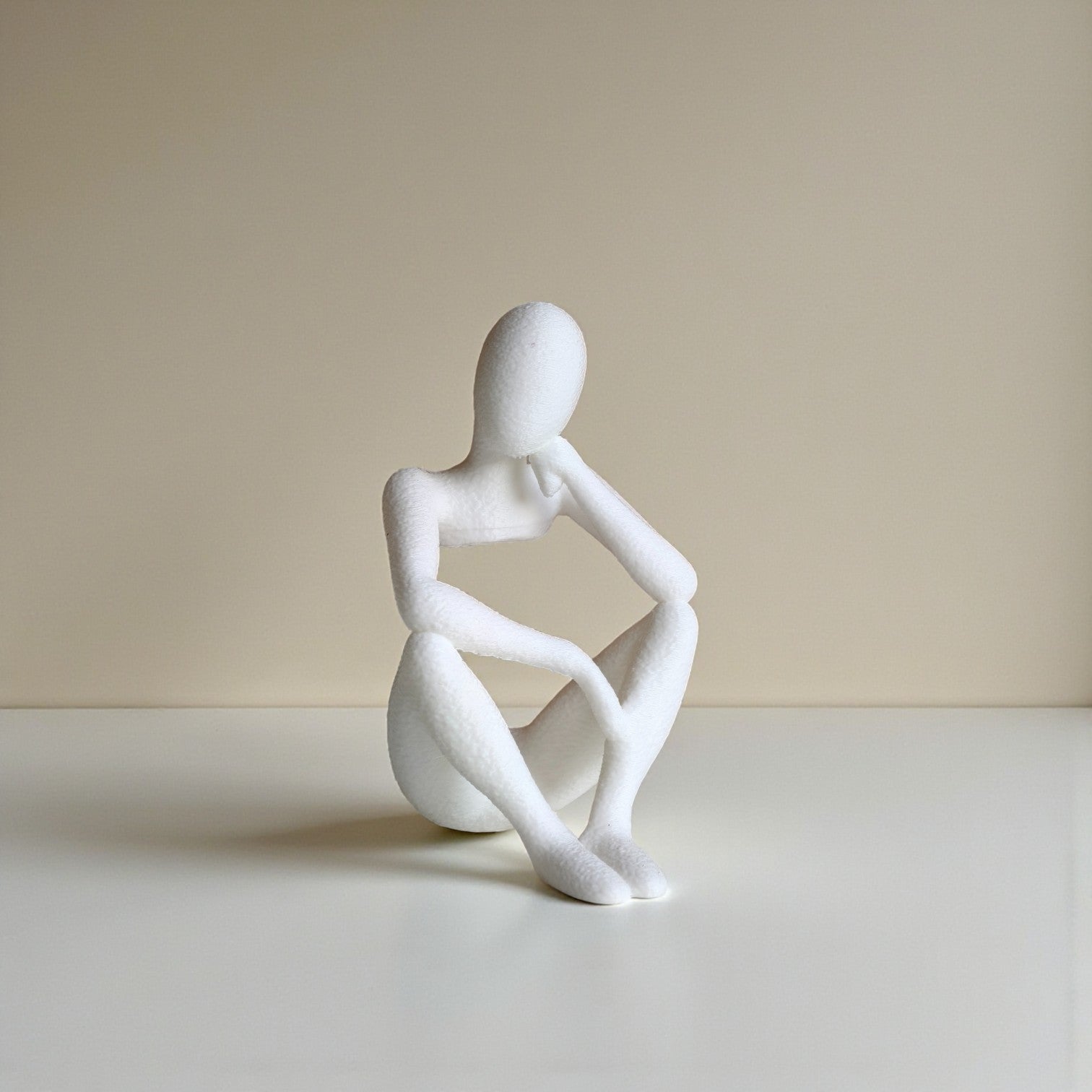 The Thinker – Minimal Abstract Sitting Sculpture