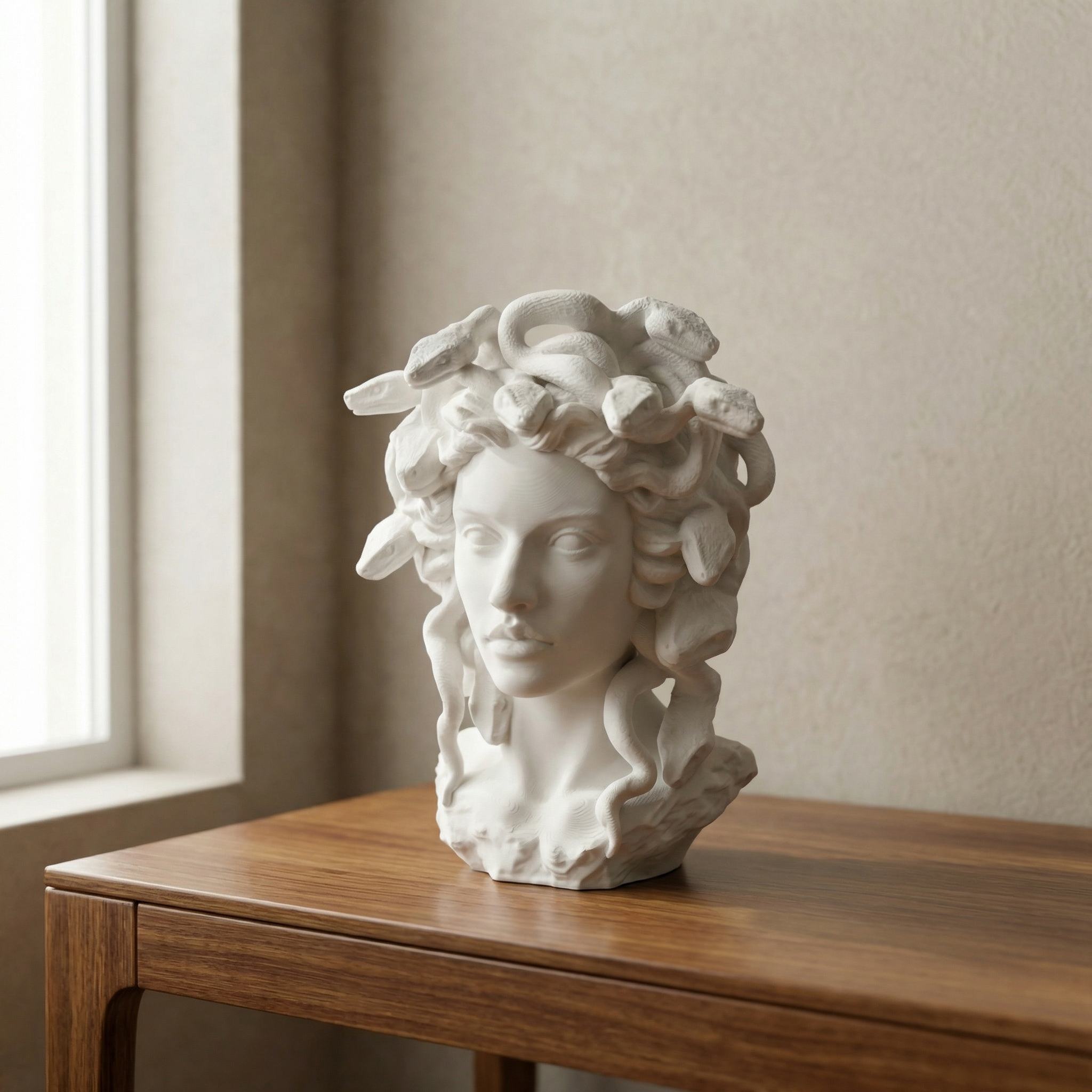 3D Printed Medusa Planter | Sculptural Indoor Planter with Hidden Drainage Hole