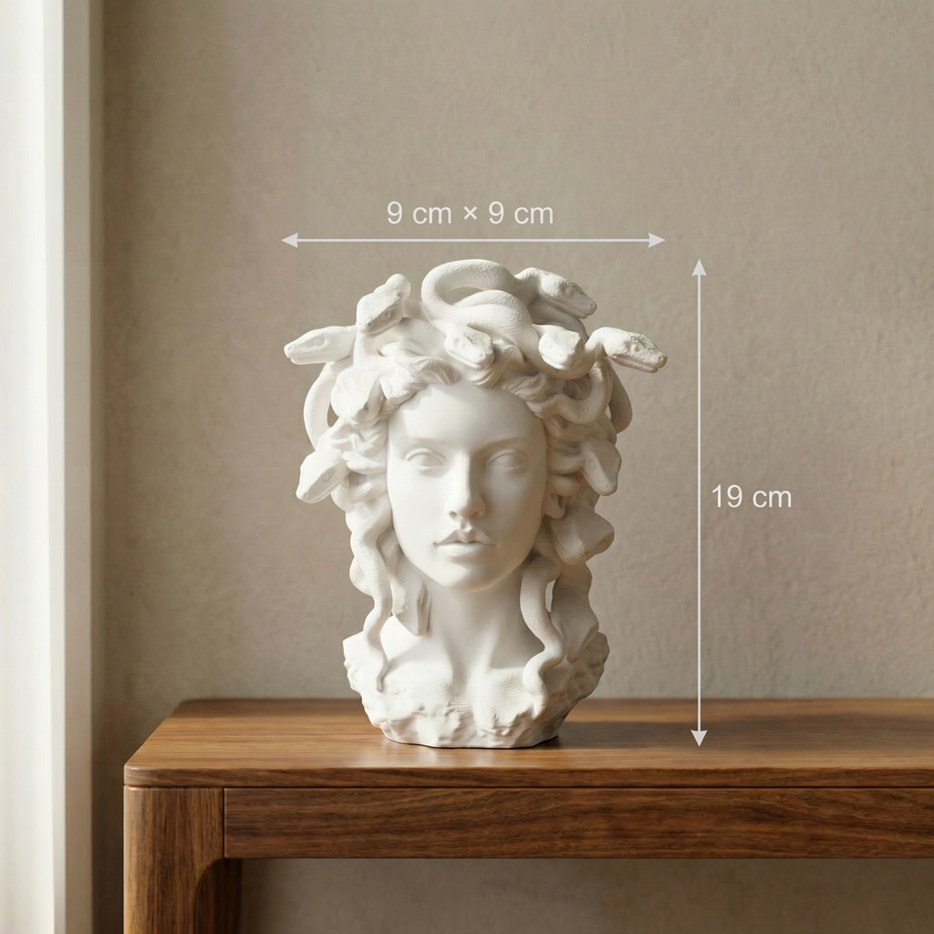 3D Printed Medusa Planter | Sculptural Indoor Planter with Hidden Drainage Hole