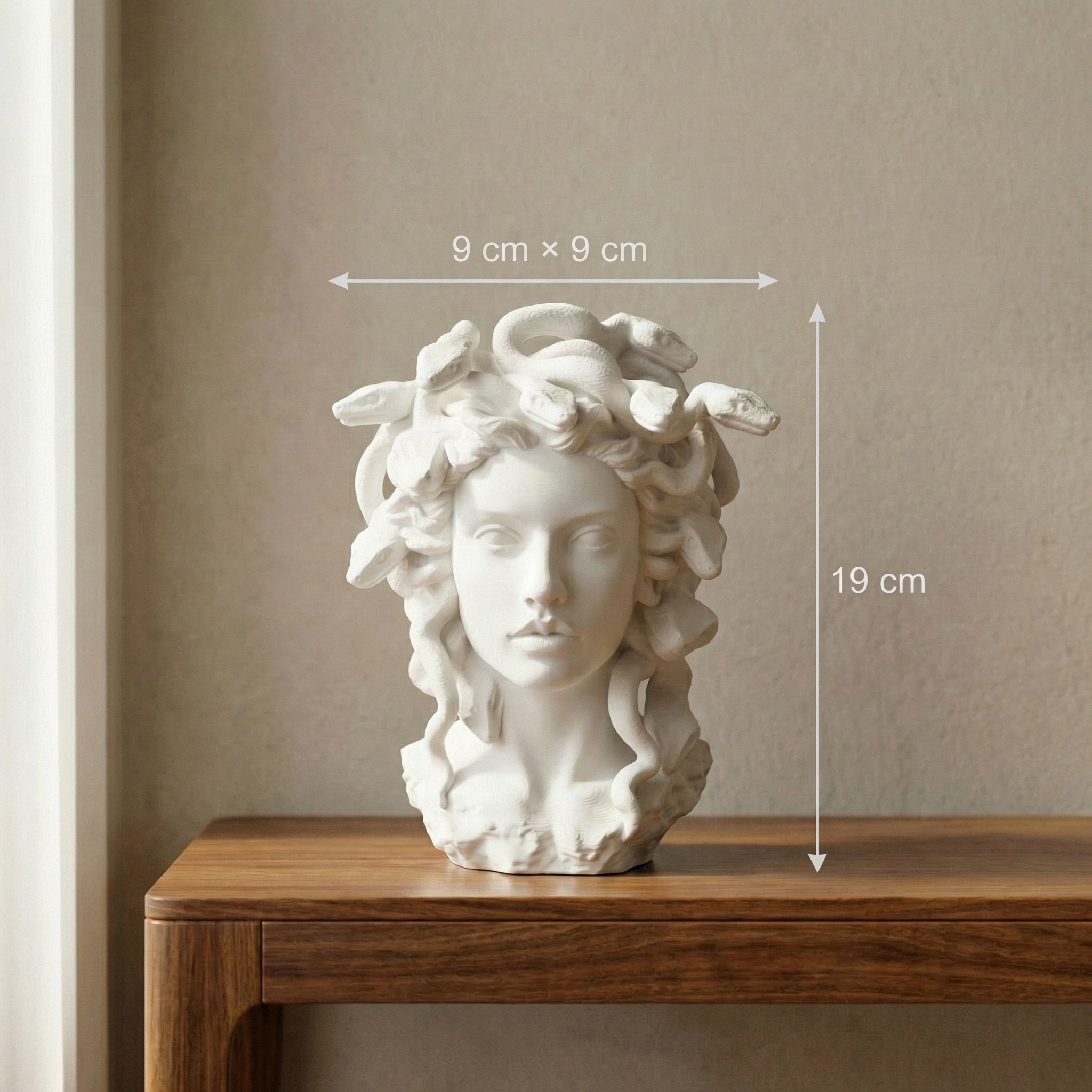 3D Printed Medusa Planter | Sculptural Indoor Planter with Hidden Drainage Hole