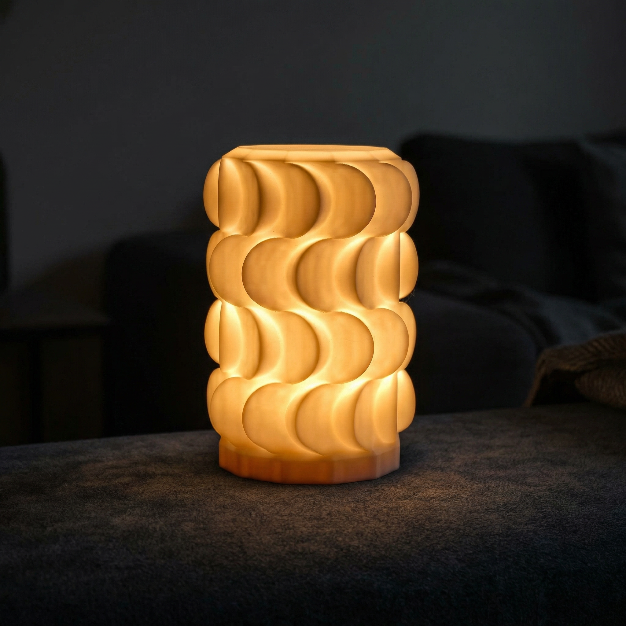 LumaCurve Sculptural Daylight Table Lamp with Replaceable Surface Light & 3-ft Wire with Switch