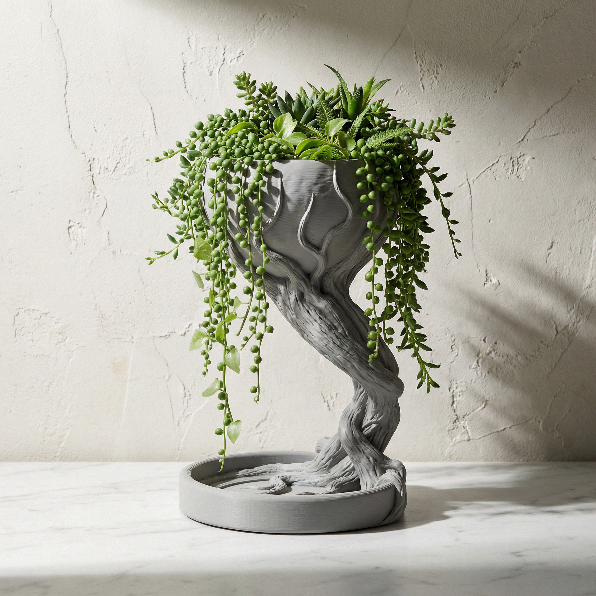 Ethereal Root Planter – Modern Sculptural 3D Printed Decor