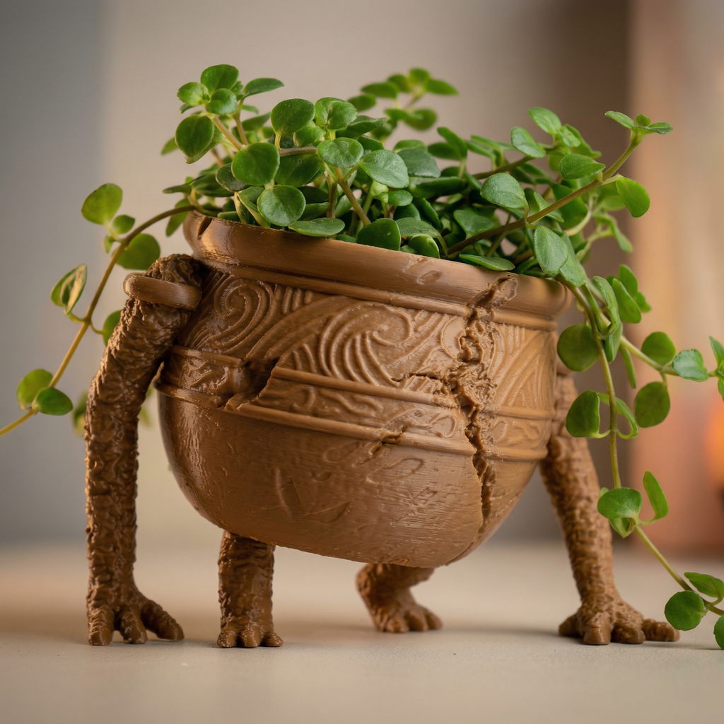 3D Printed Pot Boy Character Planter | Elden Ring-Inspired Sculptural Plant Pot for Modern Homes