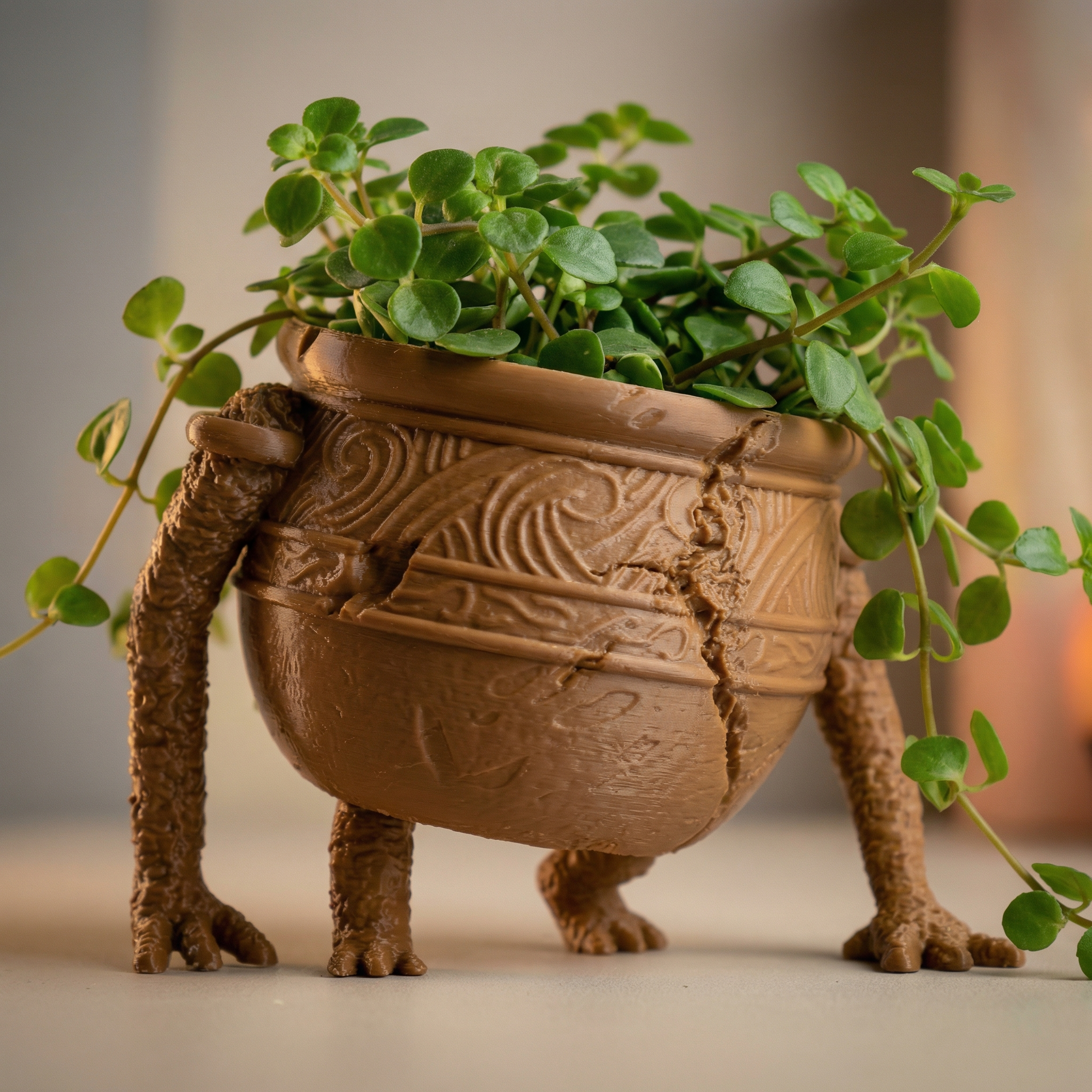3D Printed Pot Boy Character Planter | Elden Ring-Inspired Sculptural Plant Pot for Modern Homes