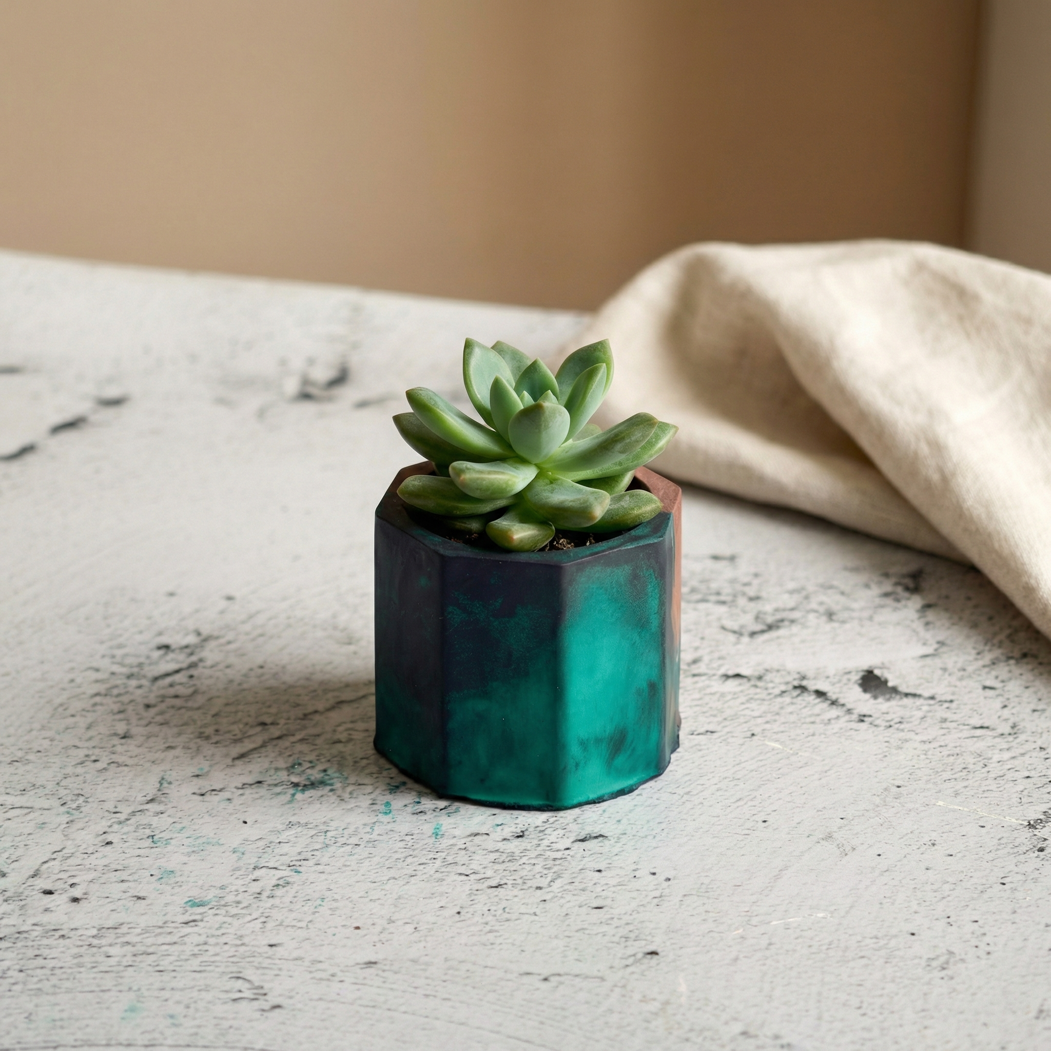 Mini Jesmonite Planter 3 in 1 Set | Handcrafted Small Planters for Succulents & Indoor Plants