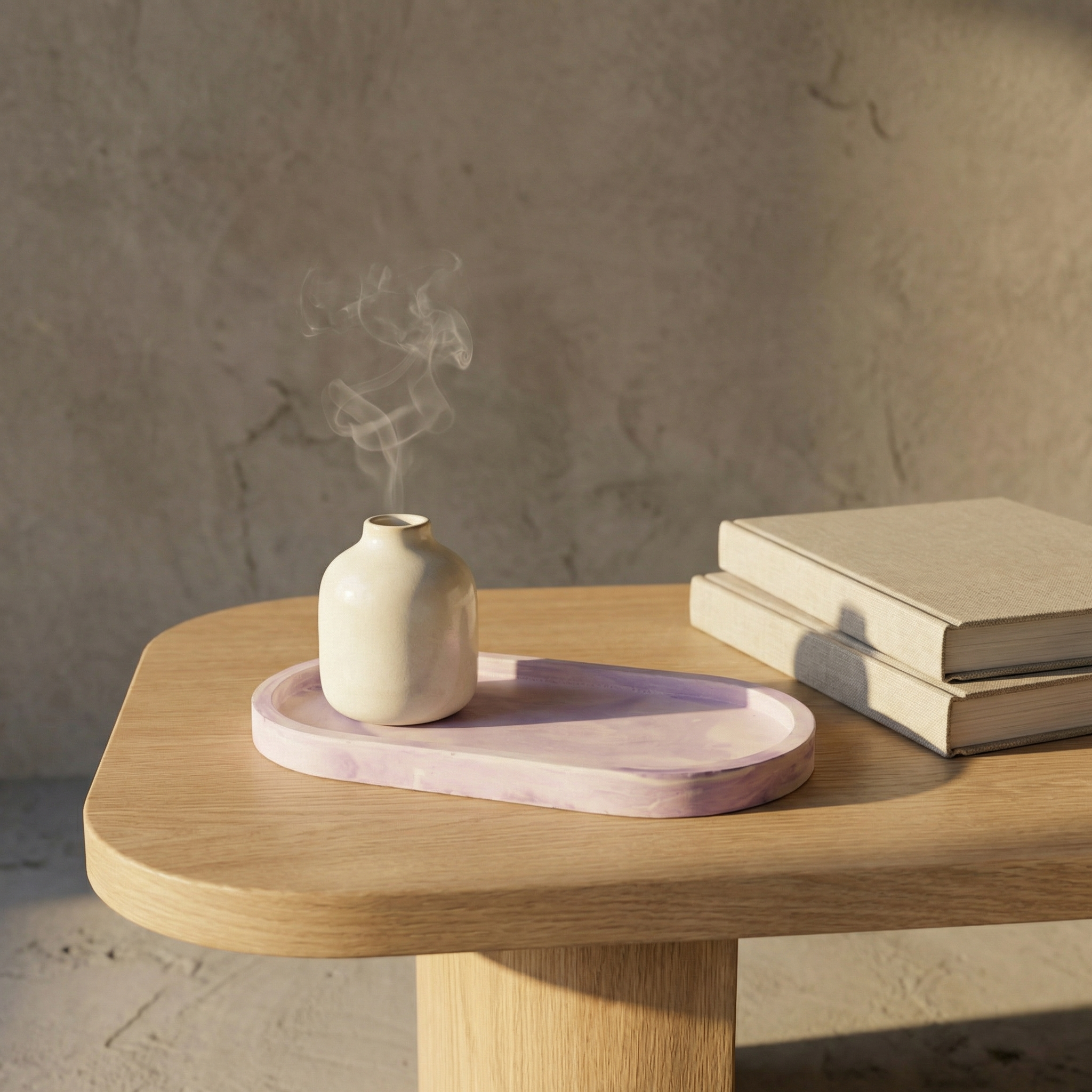 Handcrafted Jesmonite Oval Tray – Pastel Marble Decorative Organizer for Vanity, Jewellery & Home Styling