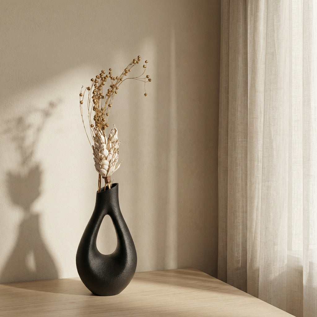 Premium Dry Flower Stems – Duke Mashal (2 Sticks) with Small Golden Buds | Minimal Botanical Decor