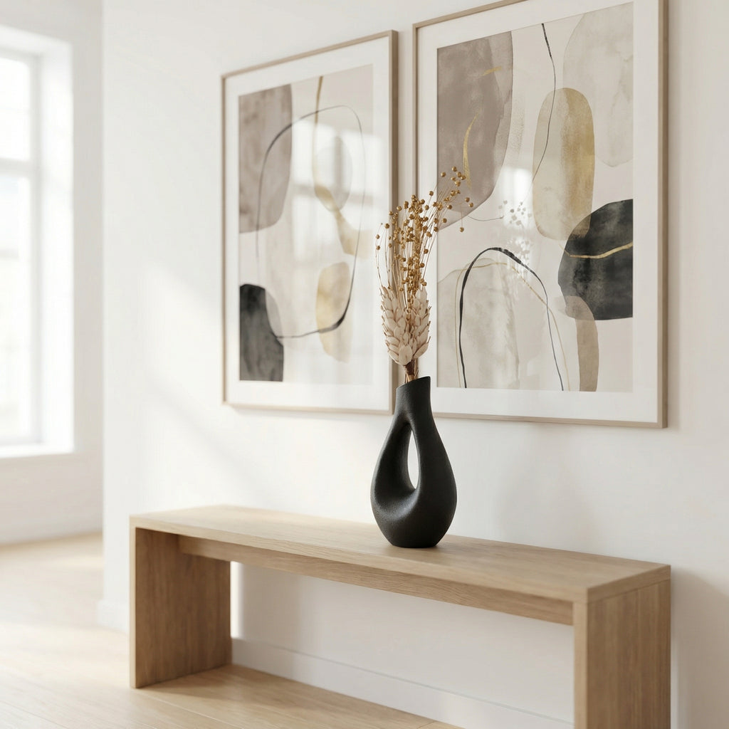 Premium Dry Flower Stems – Duke Mashal (2 Sticks) with Small Golden Buds | Minimal Botanical Decor