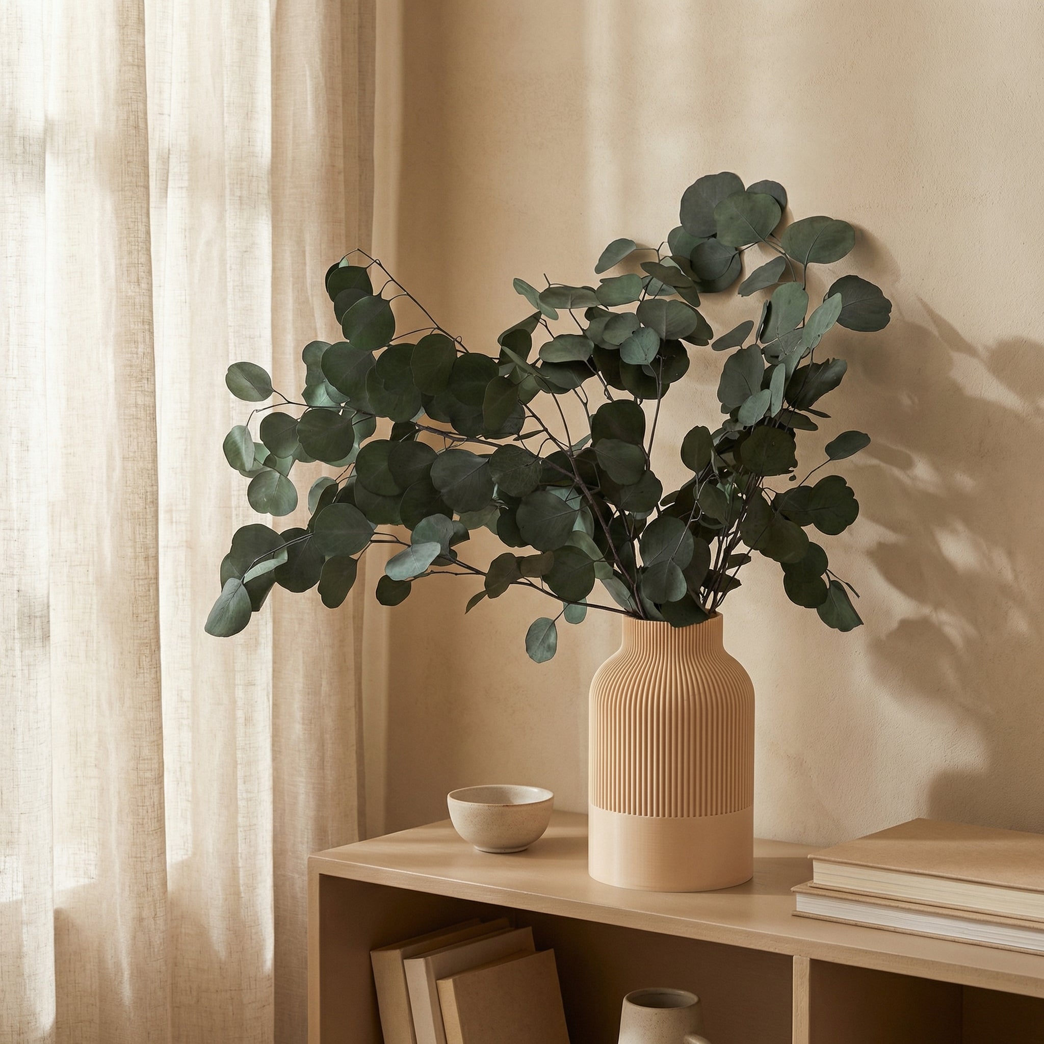 Real Dried Eucalyptus Bunch – Natural Preserved Eucalyptus Stems for Minimal Home Decor | Premium Dry Flowers