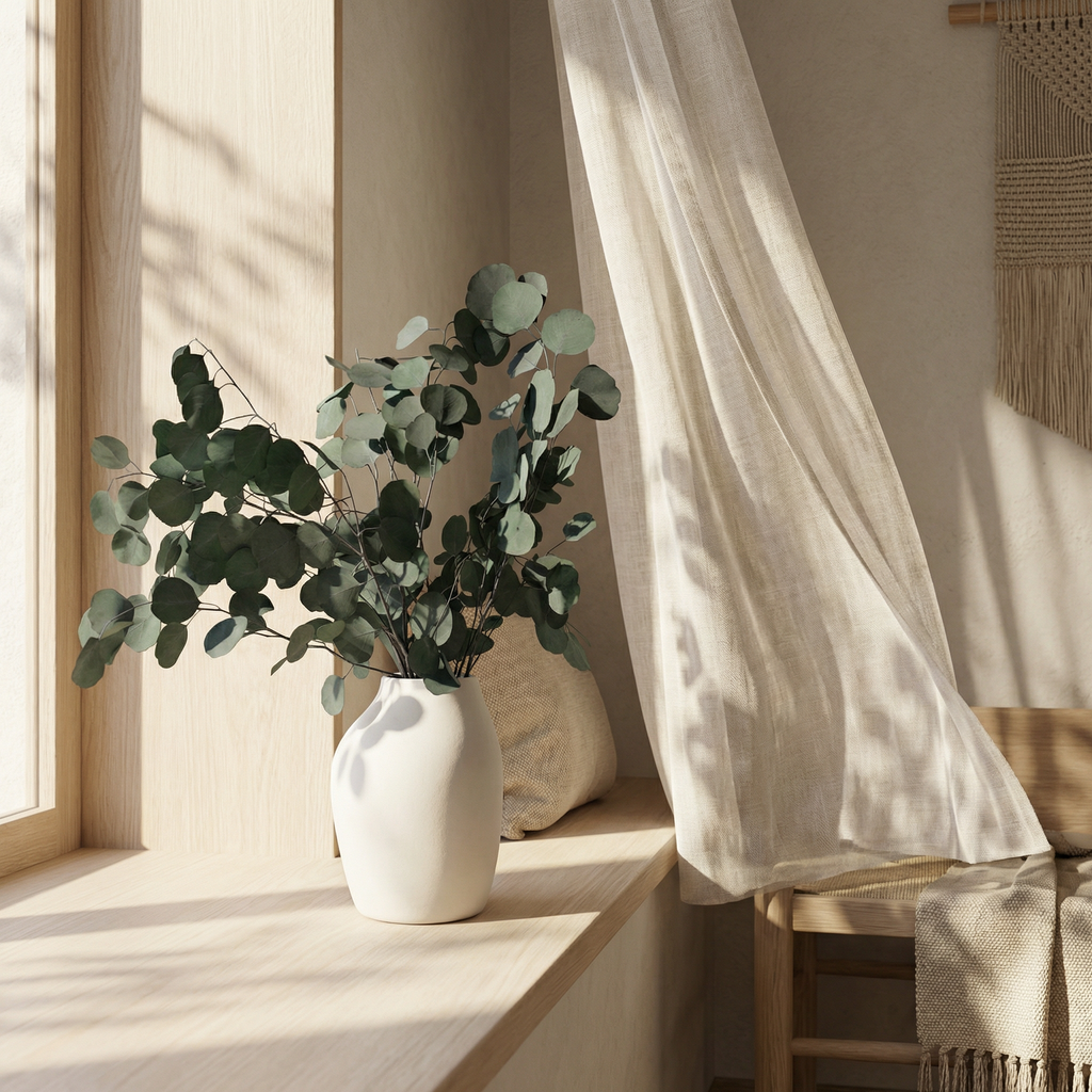 Real Dried Eucalyptus Bunch – Natural Preserved Eucalyptus Stems for Minimal Home Decor | Premium Dry Flowers