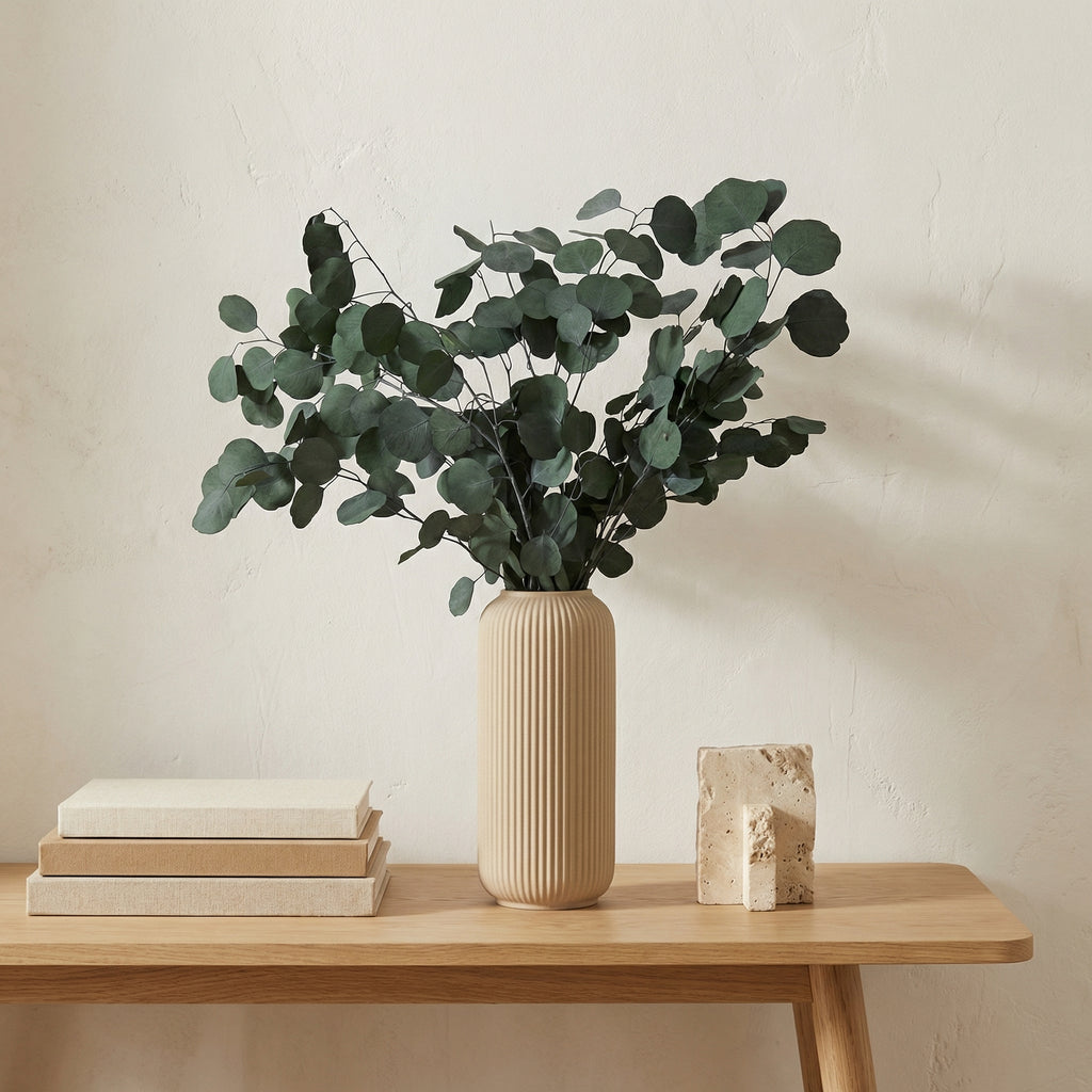 Real Dried Eucalyptus Bunch – Natural Preserved Eucalyptus Stems for Minimal Home Decor | Premium Dry Flowers