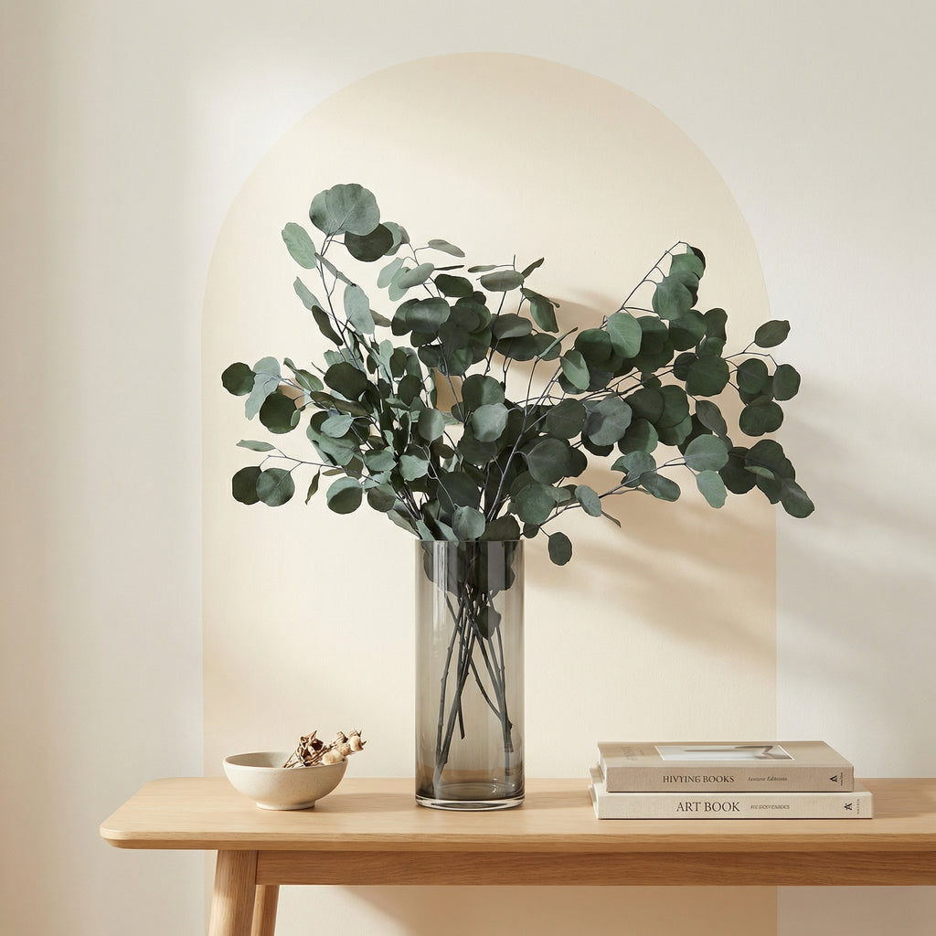 Real Dried Eucalyptus Bunch – Natural Preserved Eucalyptus Stems for Minimal Home Decor | Premium Dry Flowers