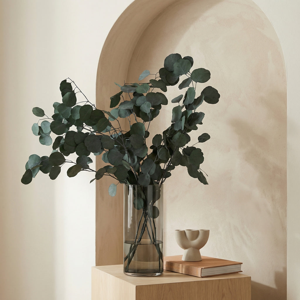 Real Dried Eucalyptus Bunch – Natural Preserved Eucalyptus Stems for Minimal Home Decor | Premium Dry Flowers