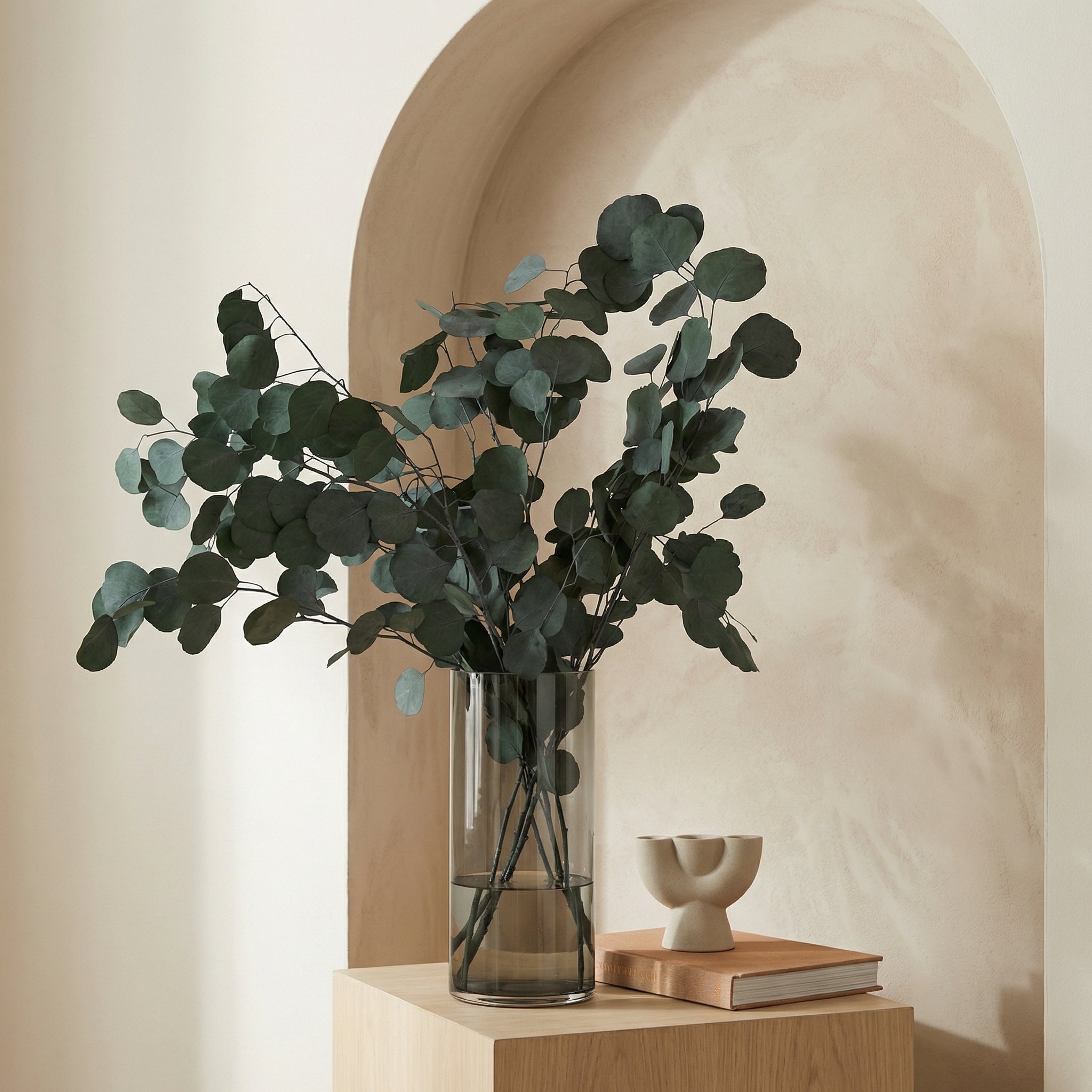 Real Dried Eucalyptus Bunch – Natural Preserved Eucalyptus Stems for Minimal Home Decor | Premium Dry Flowers