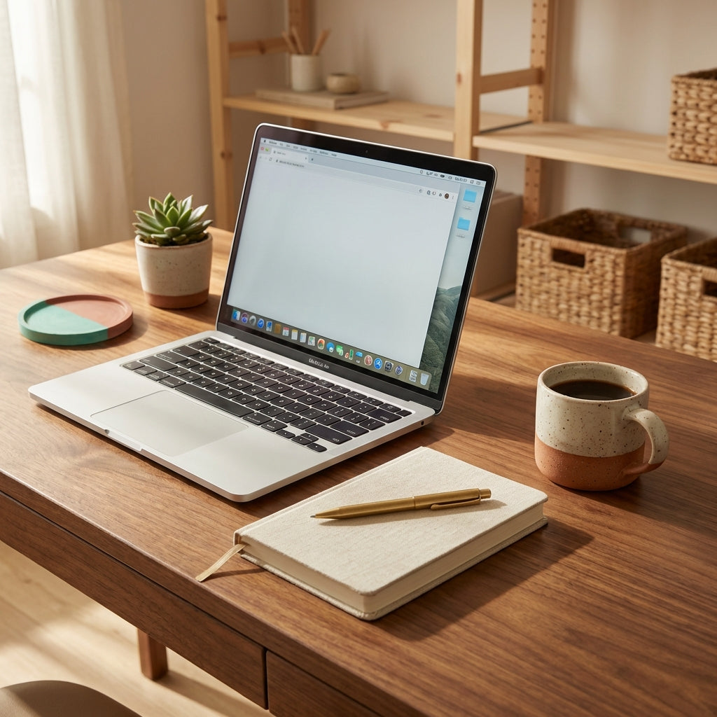 Handmade Jesmonite Round Tray – Teal & Terracotta Modern Coaster