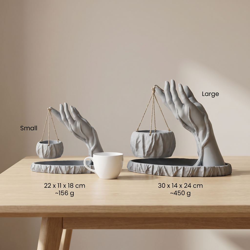 Hand of Serenity Planter | 3D printed | Designed for succulents or trailing greens