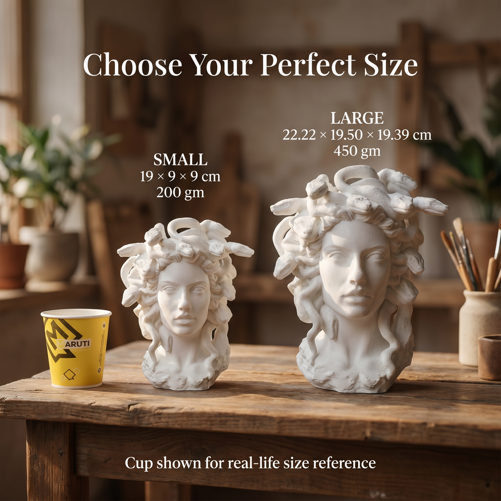 3D Printed Medusa Planter | Sculptural Indoor Planter with Hidden Drainage Hole